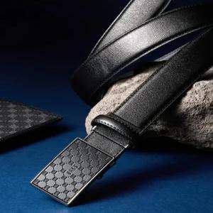 닥스 ACC 선물포장쇼핑백동봉DD 패턴 음각 무광버클 소가죽 자동벨트 DBBE5E838