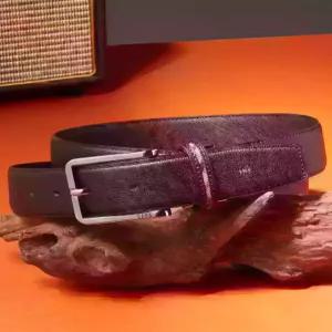 닥스 ACC 선물포장쇼핑백동봉CHECK 블랙 체크라인 고리 소가죽 비조벨트 DBBE5F360