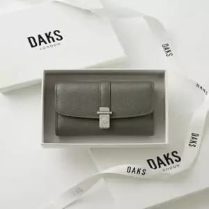 닥스 액세서리 26SS [CLA] 카키 소가죽 슬림 3단 반지갑 DCWA6E723K5