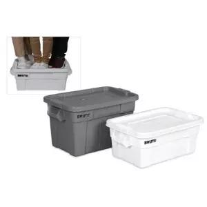 [생활] 보관 토트박스 그레이 수납 상자 75L