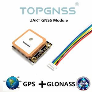 UART 3.3-5V TTL GPS 모듈 GLONASS 듀얼 모드 M8n GNSS 안테나 수신기 내장 플래시 NMEA0183 FW3.01 TOPGNS