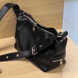 성경책커버 표지 케이스 Y2K 고딕 스타 빈티지 어깨 토트 트렌디 블랙 크로스 메신저 바디 미적 여성