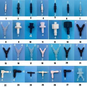 프린터 에코 솔벤트/UV 잉크 호스 커넥터 엡손 Xp600 Dx5 Dx7 프린트 헤드 튜브 파이프 댐퍼 20개/로트