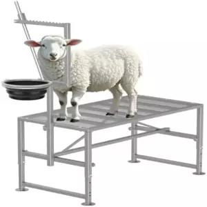 착유용 사료통 염소 스탠드 600파운드 양발굽 테이블 언 실버 조절 가능한 크기