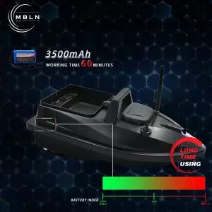 레저 낚시 MBLN 미니 RC 미끼 보트 500m 장거리 조용한 듀얼 모터 1.5kg 용량 크루즈 컨트롤 자동 자이로