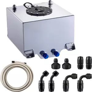 레벨 센더 6AN 12FT CPE 연료 라인 키트 실버가 장착된 이블 에너지 5갤런 전지 탱크 알루미늄