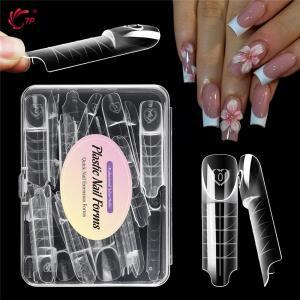 TP 30/75개입 스페이스 프렌치 듀얼 폼 15가지 사이즈 투명 재사용 가능 네일 연장 몰드 스마트 팁 매니큐