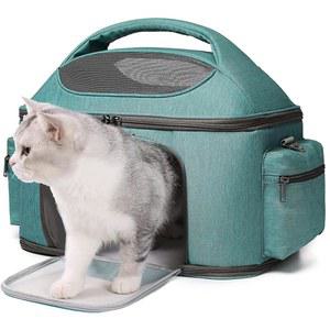 할린퍼 대형 캐리어 최대 사이드 여행용 소프트 애완동물 20파운드 좌석 접이식 승인됨 항공사 카시트 소형 캐리어 강아지 아래