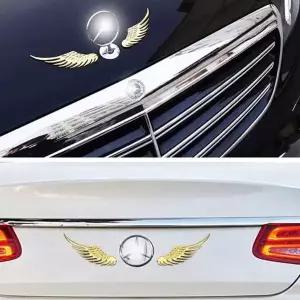 [RIZPICK]메탈 윙 스티커 자동차 3D 천사 날개 데칼 장식 개성