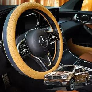 [RIZPICK]TBZ 코란도스포츠 엠보싱 가죽 순정형 그립 핸들커버