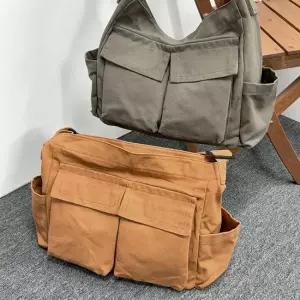 브랜드백 캐주얼 캔버스 빅 숄더백 크로스백 빅백 쇼퍼백 보부상가방 여자크로스백