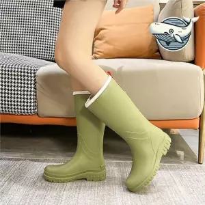 여성 롱 레인부츠 방수 신발 스타일리시 우산 예쁜창고 레인부츠 롱부츠 방수신발