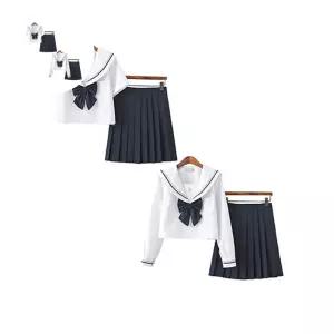 화이트네이비 세라복 세트(반팔or긴팔) 교복 학생복