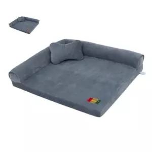 강아지 사각 침대 진그레이 대형 고양이 쿠션 베드 1P