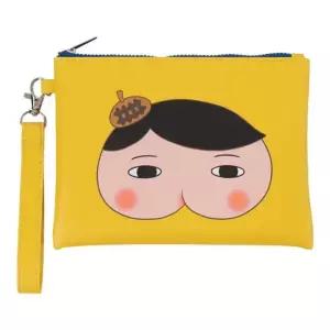 엉덩이탐정 가죽 파우치 스트랩 스트랩파우치 가죽파우치 캐릭터파우치 파우치백