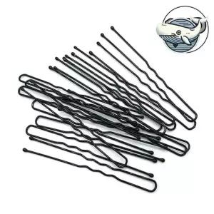 슬릭한 헤어핀 7cm 고급 블랙 컬러 머리장식 U자형실핀 머리고정 실핀 헤어고정핀