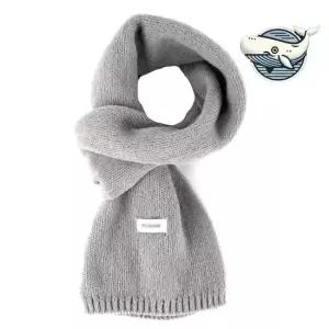 따뜻한 니트 숏 머플러 부드러운 미니 목도리 그레이목도리 쁘띠목도리 짧은목도리