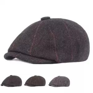 남성 모자 빵모자 신사 중년남성모자 할아버지모자 헌팅캡 중년 체크베레모 남성모자 원픽