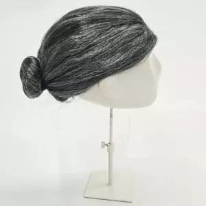 쪽진 머리 할머니 가발 유아 헤어소품코스프레 한복 당고 파티 할로윈 백발 아줌마 마녀모자 여성 한복쪽