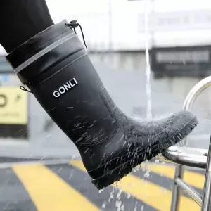 남자 스트링 포인트 물튐 방지 롱 레인부츠 장화질 남성슈즈 남성용 숏부츠 낚시 질장화