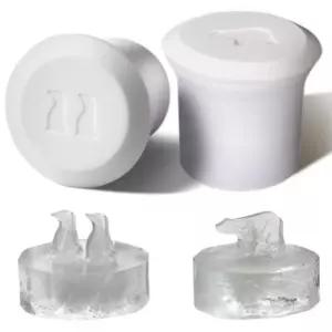 2개세트 곰 펭귄 얼음틀 실리콘 몰드 트레이 아이스 큐브 모양 메이커용기 케이스 냉장고 스틱 얼음통 고통