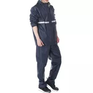 맑은하루 오토바이 우의 상하세트 고급형 네이비(반사테이프탑제)여자우비 남성 여성 남녀공용 레인코트 등