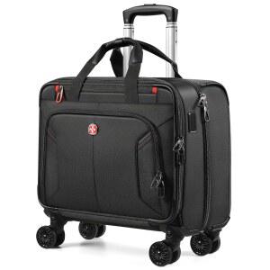 바퀴 달린 스타 클라우드 단단한 프레임 롤링 노트북 가방 USB Type-C 충전 포트가 있는 서류 17.3인치 출장 비즈니스용 방수 컴퓨터