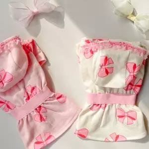 코코아허니 215F4 리본 후드 원피스강아지의류 강아지옷 애견 반려 애완