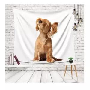 특대 음악강아지 패브릭 포스터 가림막 커튼 가리개 바란스커텐 가리개천 천가림막 가림막천 천가리개 주방