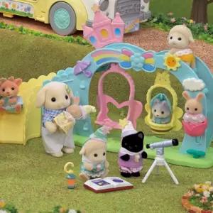 실바니안 패밀리 단짝 아기친구들의 별자리 파자마파티 인형 피규어 장난감토끼어 규어 안집 이층집 소꼽놀