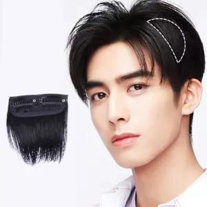 남성 붙임머리 미용 옆머리 부분 가발 남자 맞춤 정수리 앞가 붙임 장발