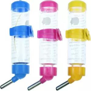 햄스터 급수기 3팩 125ml 무방울 소형 동물 기니피그용 애완동물 걸이 물병 토끼 친칠라