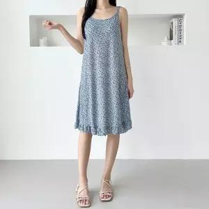 여름 SD-250709 어깨 홈웨어 잠옷 원피스 두줄 끈원피스 이지웨어