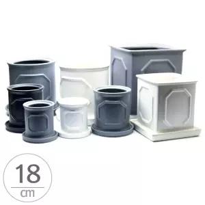 모던 도기 몰딩 화분 R18 18x25cm사각 미니 토기 흙화분 예쁜 수공예 감성 네모