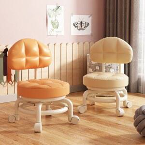 가정용 이동식 낮은 바퀴 스툴 네일아트 등받이 의자