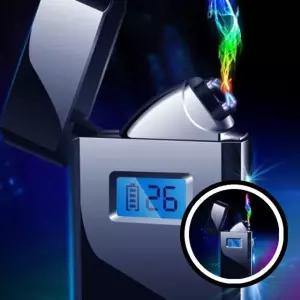 신개념 듀얼 USB 충전 라이터 전자라이터 플라즈마라이터 휴대용라이터 KC인증 USB충전라이터 안전 바람에강한 캠핑용 핸드헬드라이터 혁신적인디자인