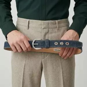 아워레가시 26SS F링ED DENIM 벨트 락er 스톰 워시 A2268FK 549226