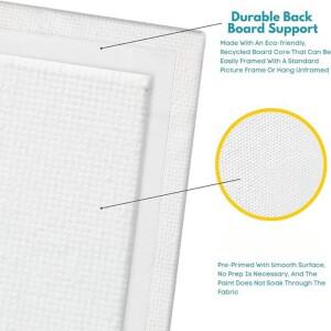 페인팅용 호환 캔버스 보드 면 블랭크 프라이밍 화이트 구아슈 수채화 아크릴 유화 미술 용품 3mm 6개