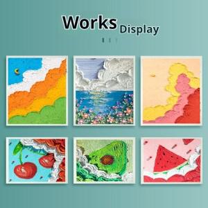 무거운 색상 오일 파스텔 종이 200GSM 유화 스틱  빈 그리기 A4 분필 색칠 크레용 호환 그림 골판지