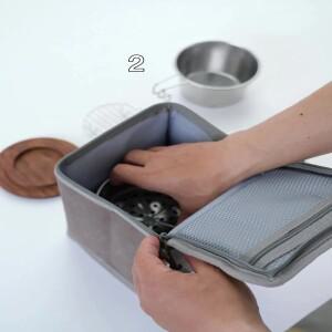 CINGMOON 접이식 캔버스 보관 가방 한  운반 램프 가스 탱크 토트 백 캠핑 장비 야외 호환 액세서리