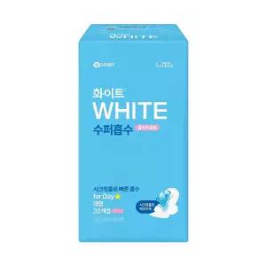 화이트 생리대 시크릿홀 수퍼흡수 울트라슬림 대형 32개입 1팩