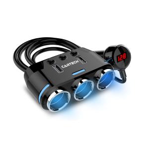 카테크 차량용 시가잭 CT- 409 자동차 멀티 소켓 차량 usb 3구시거잭