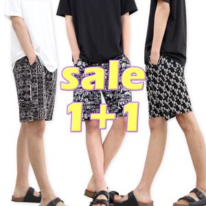 (2장) 까실이5부 남성 쿨팬츠 쿨바지 밴딩 남자 아이스 몸빼 빅사이즈 여름 잠옷 일 작업복