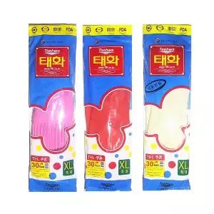 태화 주방 고무 장갑 특대 XL 천연 라텍스 10켤레