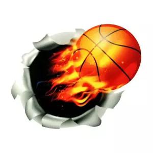 웨루스 3D 입체 자동차 스티커 농구공 차량용 백미러 범퍼 포인트 특이한 흠집가림 튜닝 17cm