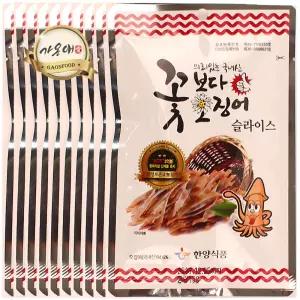 [가온애] 꽃보다 오징어 (오리지날) 10봉 / 한양식품 꽃오징어 슬라이스 한양 오징어 숏다리 맥주안주 간식