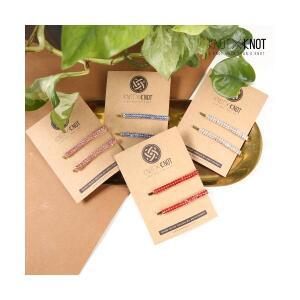 [KNOTXKNOT] 2p 정갈하게 빛나는 두줄 크리스탈 실핀