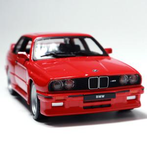 브라고 1:24 BMW 모형 3 Series M3 레드 다이캐스트 자동차 올드카 클래식