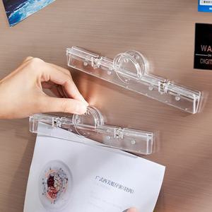 투명 마그넷 서류 클립 바 사무실 문서 집게 A4 고정 묶음 정리