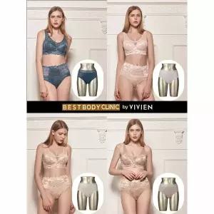 [하프클럽/비비안]비비안 BBC 레이스브라렛 2차 노와이어 브라팬티세트 12종